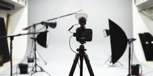 Set up of a studio shoot